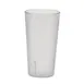 Winco PTP-12C 12 oz Clear Pebbled Plastic Tumbler, Break‑Resistant, Dishwasher Safe - 1 Dozen 1 image