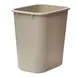 Winco PWR-28BE Wastebasket, 28 qt., 14-5/8"W X 10-1/4"D X 15"H, Rectangular, Beige 1 image