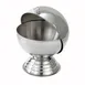 Winco SBR-30 20 oz. Sugar Bowl w/ Roll Top Lid, 5 1/4" Round, Stainless Steel 1 image