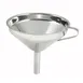 Winco SF-5 5" Stainless Steel Wide Mouth Funnel, Mirror Finish  1 image