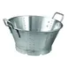 Winco SLO-16 16 Qt. Heavy Duty Stainless Steel Colander with Flat Bottom 1 image