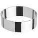Winco SPM-41O 4" x 1-3/8" Oval Stainless Steel Culinary Pastry Mold, Dishwasher Safe 1 image