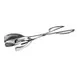 Winco ST-10S Salad Tongs, Slotted/Solid Spatula Scissor, 10", Stainless Steel 1 image