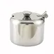 Winco T-710 10 oz. Sugar Can with Cover, Slotted, Hinged Lid, Stainless Steel 1 image