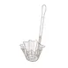 Winco TB-20 Nickel Plated 8-3/10" Round Taco Salad Bowl Fry Basket 1 image