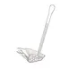 Winco TB-22 Nickel Plated Triangular Taco Salad Bowl Fry Basket 1 image