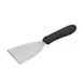 Winco TKP-32 9" Stainless Steel Scraper w/ Black Ergo Handle, 4-1/2" x 3-1/8" Blade 1 image
