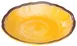 Winco WDM001-605 9-5/8" Yellow Round Deep Melamine Plate, Hammered Finish, Break-Resistant, 24/Case 1 image