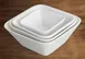Winco WDP008-101 Laurels Bright White Square Porcelain Bowl, 4½" (9 oz) - 24/Case 2 image