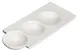 Winco WDP017-107 9-1/2" x 2-3/4" Porcelain Trio Dish, 3 oz + 3 1 oz compartments, White - 36/Case 1 image