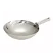 Winco WOK-16W WOK-16W, Stainless Steel Chinese Wok, 16", Round, Welded  Joint Handle 1 image