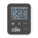 CDN TM28-BK Mini Timer, 2-1/10"W x 3/8"D x 2-3/4"H, 100‑Minute, 60‑Second Alarm, Black 1 image