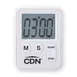 CDN TM28-W Mini Digital Timer, 2-1/10"W x 3/8"D x 2-3/4"H, 100-Minute, 60-Second Alarm, White 1 image