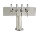 Micro Matic DS-354-PSS-W T Style Wine Font Tower, Counter 20"x7"x18-9/16" Air Cooled Steel 4 Faucets 1 image