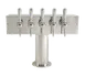 Micro Matic DS-355-PSS-W T-Style Wine Font, CT 20"Wx7"Dx18"H, Air-Cooled, 5 304Faucets, 4" Column 1 image