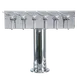 Micro Matic DS-356-PSS-W Wine Font, 20\"x7\"x18-9/16\", Air-Cooled, 4\" Column, 6 304 SS Faucets 1 image