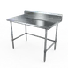 NBR Equipment TS4-4836R5-X 48" Open Base Work Table with Side & Rear Crossrails, 5" Backsplash 1 image