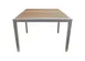 Oak Street OD-TK3636-B Teak Outdoor Table, 36x36, Synthetic Teak Top, Silver Finish, Weather Resistant 1 image