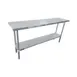 Sapphire Manufacturing SMTE-1460G 60" Open Base Work Table with Undershelf, 18 Gauge Flat Top 1 image