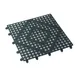 Winco BML-12K 12" x 12" Interlocking Plastic Bar Mat, Black 1 image
