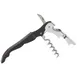 Winco CO-720 Double Hinged Waiters Corkscrew with Foil Cutter and Bottle Cap Opener 1 image