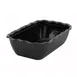 Winco CRK-10K 5 lb. Black Tulip Deli Crock, 10" X 7" X 3", Rectangular, SAN, Black 1 image
