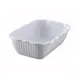 Winco CRK-10W 5 lb. White Tulip Deli Crock, 10" X 7" X 3", Rectangular, SAN, White 1 image
