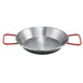 Winco CSPP-7 7.88" Polished Carbon Steel Paella Pan - Round 1 image