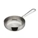 Winco DCWC-101S Stainless Steel 4" Diameter 7 Oz. Mini Fry Pan Serving Dish with Handle 1 image