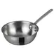 Winco DCWD-101S Stainless Steel 3-3/8" Diameter 3 Oz. Mini Wok Serving Dish with Handle 1 image