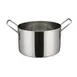 Winco DCWE-105S Stainless Steel 4-3/4" x 3" Mini Casserole Serving Dish with 2 Handles / 28 Oz. 1 image