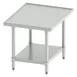 Winco ES-2430 Stainless Steel Equipment Stand for Mixer & Slicer, Galvanized Legs & Undershelf - 24"W x 24"D x 24"H 1 image