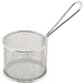 Winco FBM-32R 3-3/4" Round Stainless Steel Mini Fry Basket / Dishwasher Safe 1 image