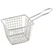 Winco FBM-433T 4" Rectangular Stainless Steel Mini Fry Basket / Dishwasher Safe 1 image