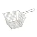 Winco FBM-554S 5" Square Stainless Steel Fry Basket / Dishwasher Safe 1 image
