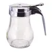 Winco G-115 Syrup Dispenser, 6 oz Glass Jar, Thumb-Operated, Chrome Plated Metal Top - 1 Dozen 1 image