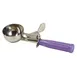 Winco ICD-12P 3.25 Oz. Allergen Free Purple Stainless Steel 12 Size Ice Cream Disher 1 image