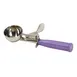 Winco ICD-16P 2.75 Oz. Allergen Free Purple Handle Stainless Steel Ice Cream Disher 1 image