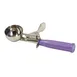 Winco ICD-20P 2 Oz. Allergen Free Purple Handle Stainless Steel Ice Cream Disher 1 image