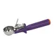 Winco ICOP-40 Round 3/4 Oz. Stainless Steel One-Piece Deluxe Food Disher 2 image