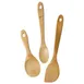 Winco J33-2018 Burnished Bamboo Wok Utensils, 3‑Piece Stir‑Fry Set, Natural Finish, Joyce Chen 1 image
