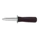 Winco KCL-5P 3" Oyster Stainless Steel Knife with Black Plastic Handle 1 image