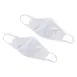 Winco MSK-1WML White Face Mask, Medium/Large 7-1/4" x 5-1/2", 2-Ply 100% Cotton, Reusable - 2/Pack 1 image
