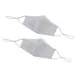 Winco MSK-2WML - 2‑Ply Cotton Face Mask, M/L, White, 7‑1/4" x 5‑1/2", Adjustable Clip - 2/Pack 1 image