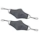 Winco MSK-4GML Face Mask, M/L Gray, 7-1/4" x 5-1/2", 2-ply Cotton/Poly, Adjustable Clip - 2/Pack 1 image