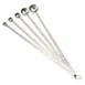 Winco MSLH-5P Measuring Spoons, 5‑Piece, 18/8 Stainless Steel, 14‑5/8" Length 1/4‑tsp to 2‑tbsp - Set 1 image