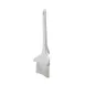 Winco NB-30HK 3" Wide Concave Pastry Brush with Hook, Plastic Handle, White,  1 Piece 1 image