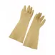 Winco NLG-916 16" Yellow Natural Latex Medium Gloves 1 image