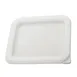 Winco PECC-S 2 Qt. White Square Polyethylene Container Cover 1 image