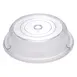Winco PPCR-10 Clear 10" Round Polycarbonate Plate Cover - Stackable  1 image
